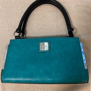 Miche Bag.   Teal and Black Shoulder Bag